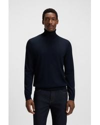 BOSS - Slim-fit Rollneck Sweater In Wool - Lyst