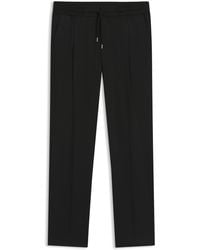HUGO - Pantalones Slim Fit De Tejido De Sarga Con Cintura Con Cordón - Lyst