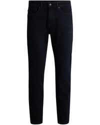 BOSS - Maine Regular-fit Jeans Van Blauw-zwart Comfortabel Stretchdenim - Lyst