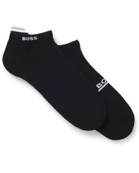 BOSS - Two-Pack Of Ankle-Length Socks With Logos - Lyst