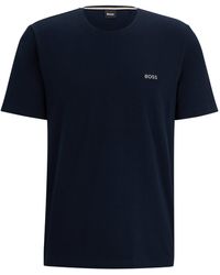 BOSS - Regular-fit T-shirt Van Stretchkatoen Met Logodetail - Lyst