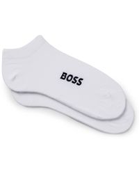 BOSS - Lot de deux paires de chaussettes longueur cheville en coton mélangé - Lyst
