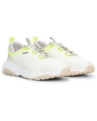 HUGO - Mixed-material Lace-up Trainers With Degradé Pattern - Lyst