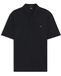 BOSS - Mercerised-Cotton Polo Shirt With Double B Monogram - Lyst