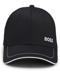 BOSS - Cap Aus Baumwoll-Twill Mit Kontrast-Details Und Logo-Stickerei - Lyst