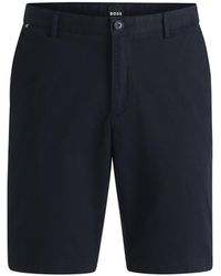 BOSS - Short Slim en gabardine de coton stretch - Lyst