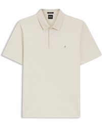BOSS - Polo Van Gemerceriseerde Katoen Met Double B-Monogram - Lyst