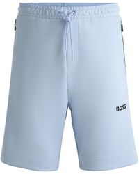 BOSS - Shorts aus Baumwoll-Mix mit erhabenem 3D-Logo - Lyst