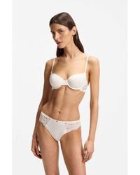 BOSS - Lace Briefs With Mesh Pleating And Charm - Lyst