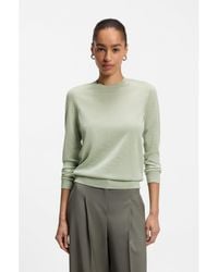 BOSS - Slim-Fit Crew-Neck Sweater - Lyst