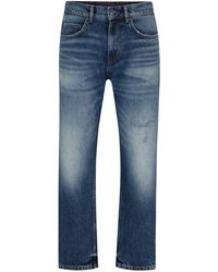 HUGO - Loose-Fit Jeans aus bequemem Stretch-Denim mit Vintage-Waschung - Lyst