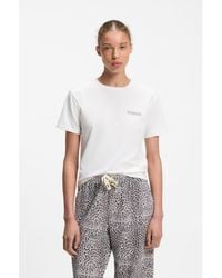 HUGO - Stretch-Jersey Pyjama T-Shirt With Logo Print - Lyst