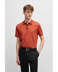 BOSS - Dark Orange Men's Polo Shirts Size M - Lyst