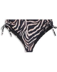 HUGO - Bikinihose Mit Print Und Stack-Logo-Detail - Lyst