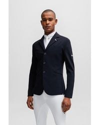 BOSS - Equestrian Show Jacket With Logo Patch And Signature Stripe - Lyst