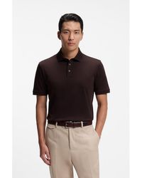 BOSS - Mercerised-Cotton Polo Shirt - Lyst