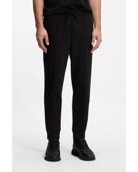 BOSS - Cotton-Blend Tracksuit Bottoms With Piping Details - Lyst