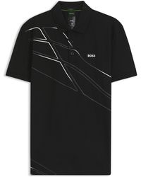 BOSS - Paddy-Polo Van Een Katoenmix Met Artwork - Lyst