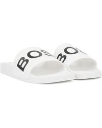 Hugo boss white sandals Clearance