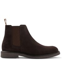 BOSS by HUGO BOSS Side-zip Leather Chelsea Boots in Black for Men | Lyst UK