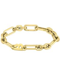BOSS - Gold-tone Link Bracelet With 'b' Element - Lyst