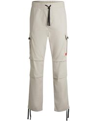 HUGO - Pantalon Cargo Regular Fit En Coton Ripstop - Lyst