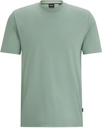 BOSS - T-Shirt Van Katoenen Jersey Met Logodetail - Lyst