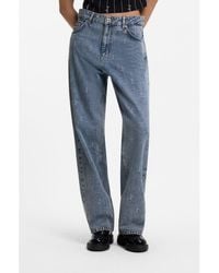 HUGO - Wide-Leg Loose-Fit Jeans - Lyst