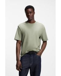 HUGO - Relaxed-Fit T-Shirt With Central Logo Detail - Lyst