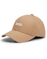 BOSS - Cotton-twill Six-panel Cap With Embroidered Logo - Lyst
