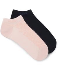 HUGO - Two-Pack Of Ankle-Length Cotton-Blend Socks - Lyst
