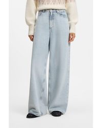 BOSS - Relaxed-Fit Wide-Leg Jeans - Lyst
