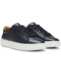 BOSS - Gary Trainers With Leather Uppers - Lyst