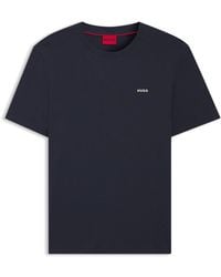HUGO - T-Shirt Van Katoenen Jersey Met Logoprint - Lyst