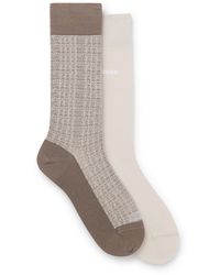 BOSS - Light Beige Men's Casual Socks Size 7-13 - Lyst