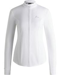 BOSS - Equestrian Slim-Fit Show Blouse With Crystal Trims - Lyst
