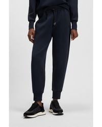 BOSS - Relaxed-Fit Cotton-Blend Cuffed Tracksuit Bottoms - Lyst