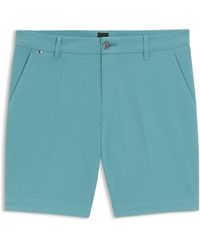 BOSS - Slim-Fit Shorts Aus Strukturierter Stretch-Baumwolle - Lyst