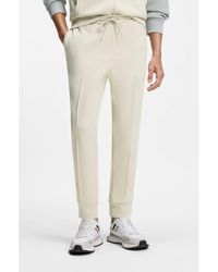 BOSS - Cotton-Blend Tracksuit Bottoms With Piping Details - Lyst