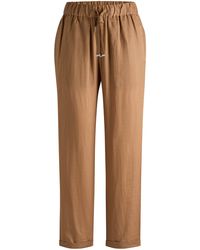 BOSS - Relaxed-Fit Hose aus Ramie-Canvas - Lyst