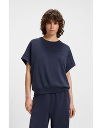 BOSS - Regular-Fit T-Shirt With Handwritten Logo - Lyst