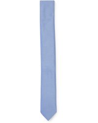 HUGO - Cravate en jacquard de soie à pois et carrés - Lyst