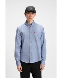 HUGO - Slim-Fit Button-Down Shirt - Lyst