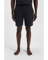 BOSS - Cotton-Blend Pyjama Shorts With Embroidered Logo - Lyst