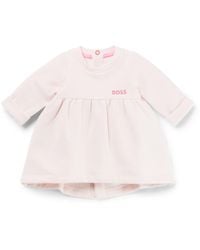 BOSS - Baby Dress With Long Sleeves And Embroidered Logo - Lyst