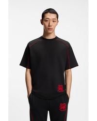 HUGO - X Rb Cotton-Blend T-Shirt With Contrast Piping - Lyst
