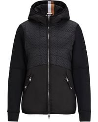 BOSS - Equestrian Padded Softshell Jacket With Signature Details - Lyst