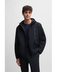 BOSS - Water-repellent Regular-fit Jacket In Performance Twill - Lyst