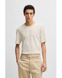 BOSS - Light Beige Men's T-shirts Size M - Lyst