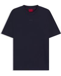 HUGO - Relaxed-Fit T-Shirt Van Katoen Met Logoprint - Lyst